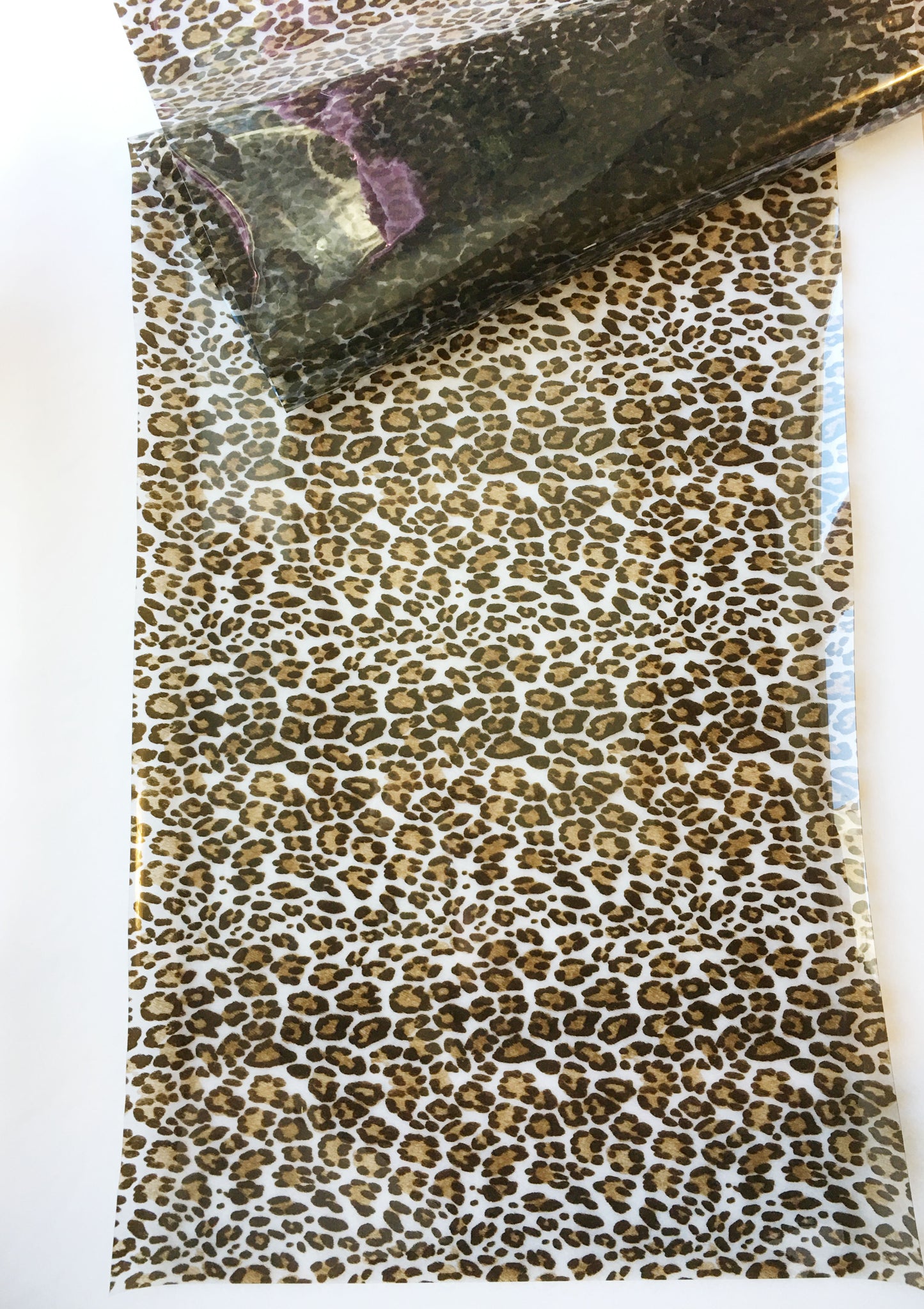 Leopard print vinyl sheet
