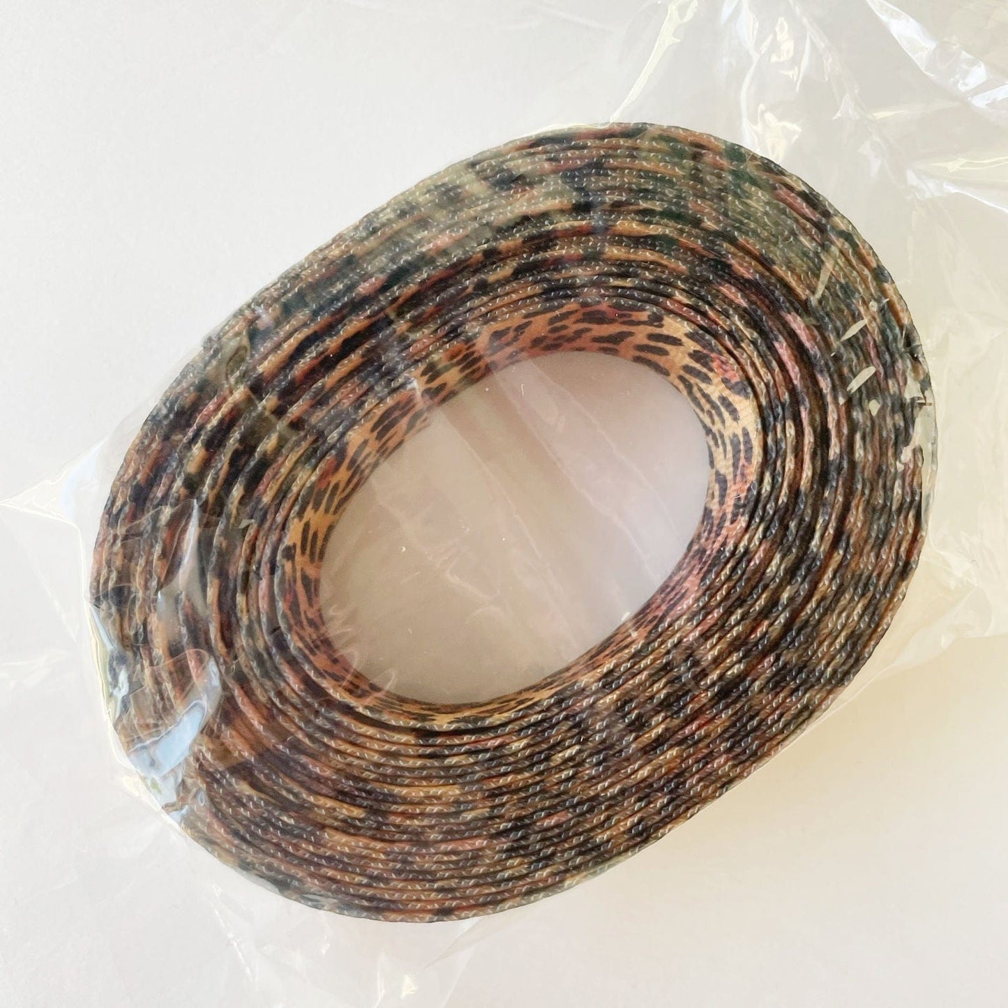 Leopard print webbing roll