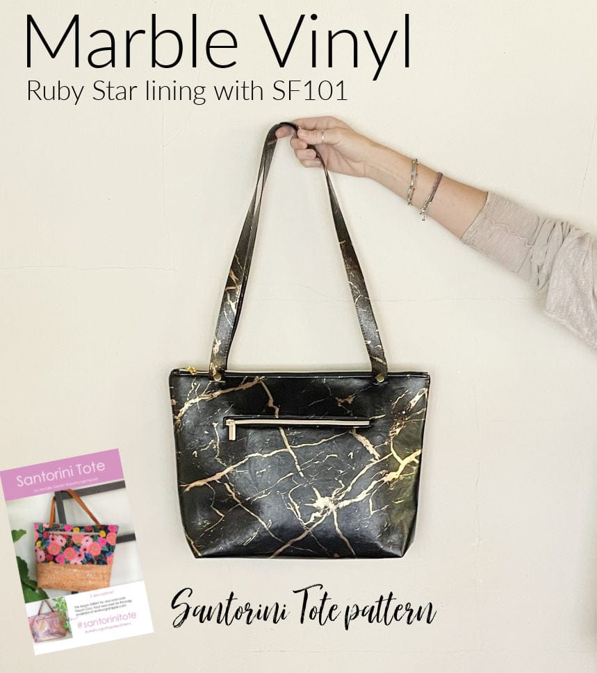 Marble Vinyl Santorini Tote bag pattern