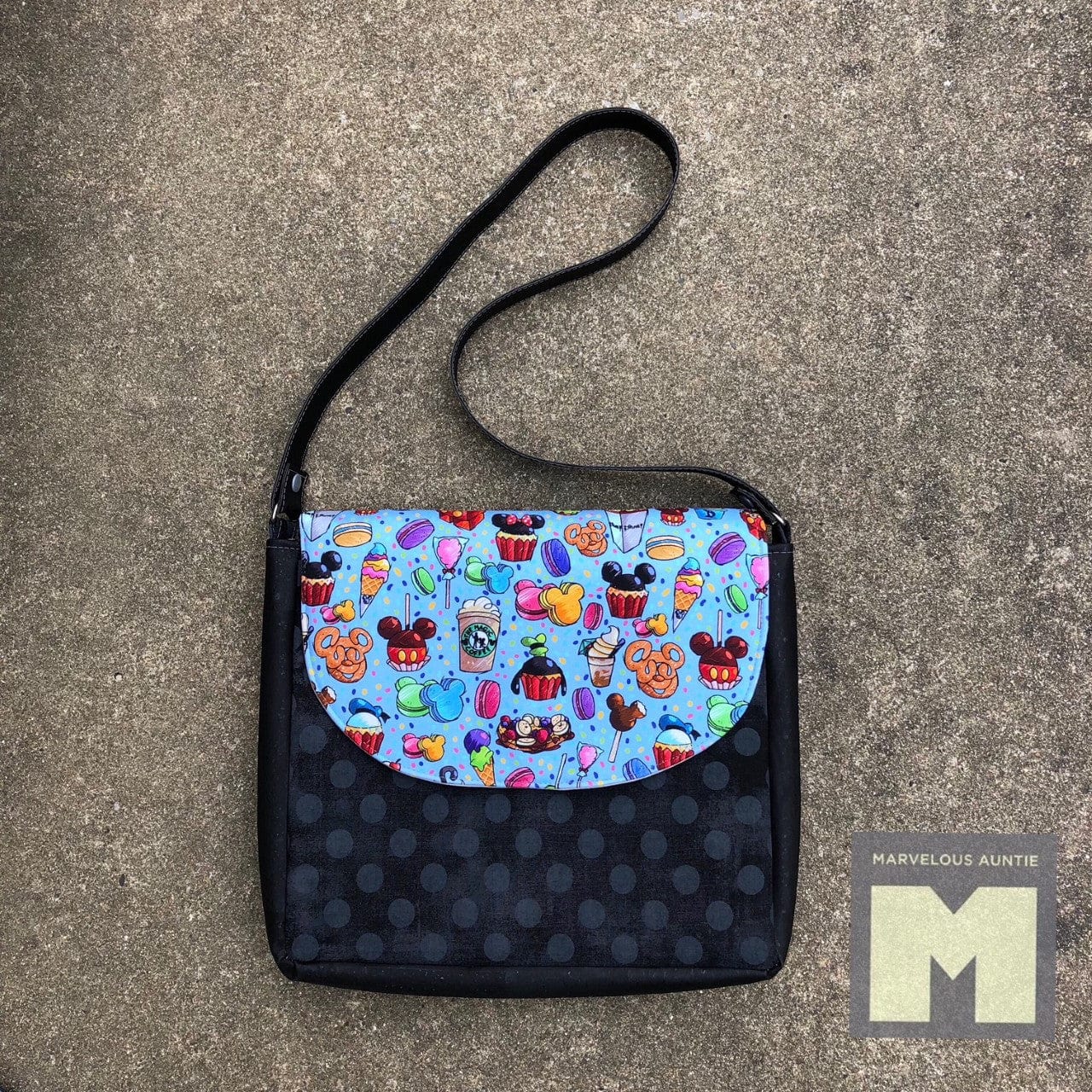 Marvel-themed purse with Mickey Mouse icons