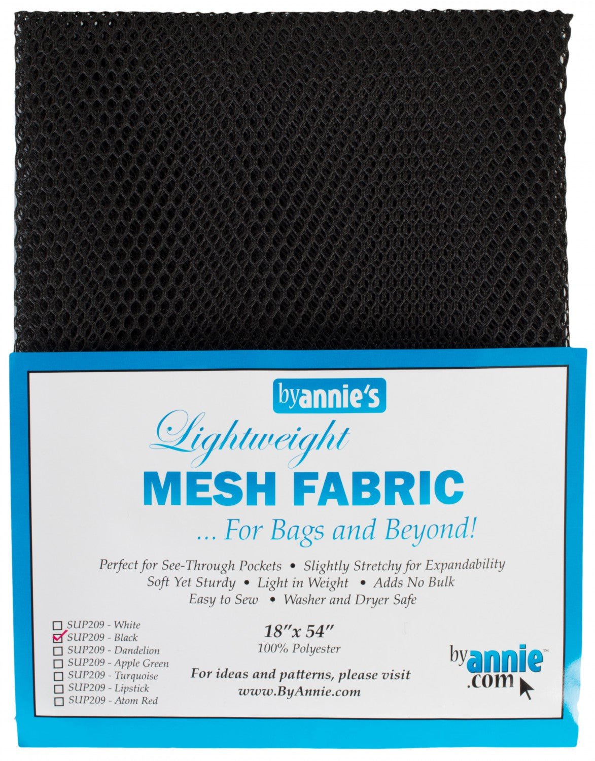 Mesh fabric 18 x 54 black