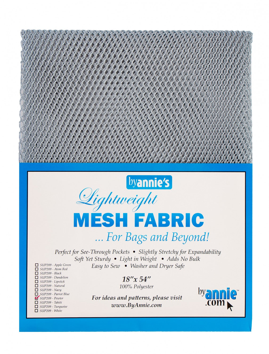 Mesh fabric 18 x 54 pewter