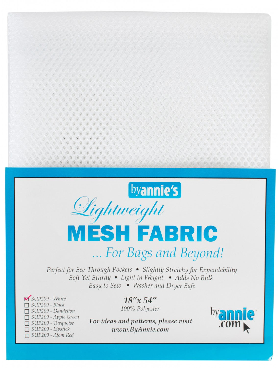 Mesh fabric 18 x 54 white