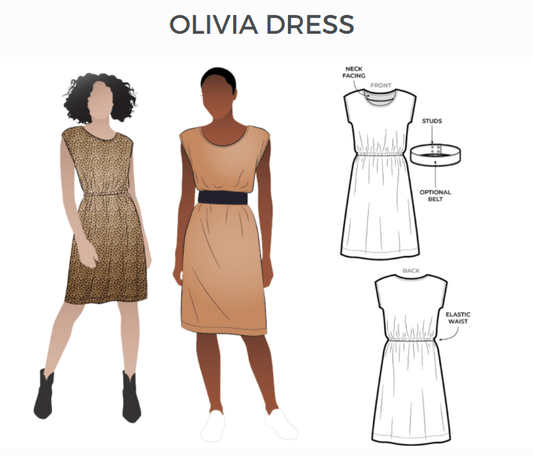 Olivia dress illustrations