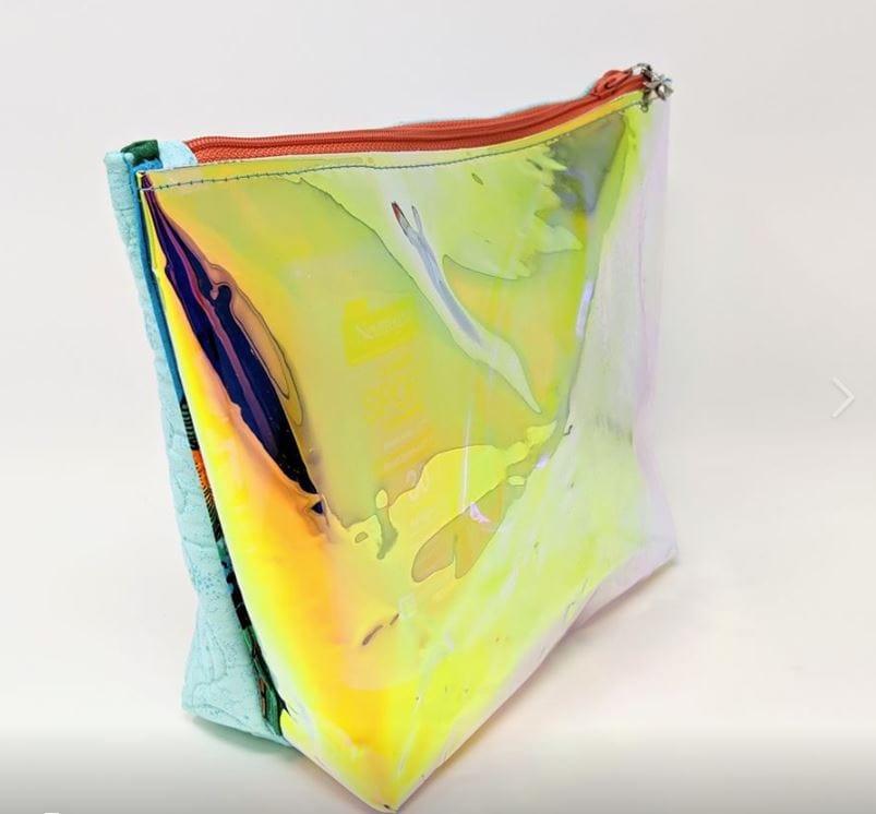 Pam2 iridescent makeup bag