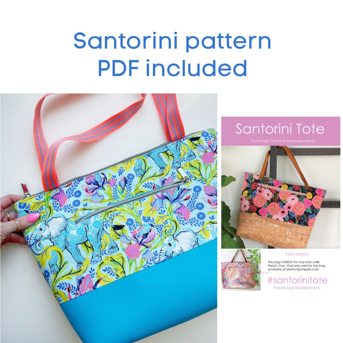 Santorini tote bag pattern (PDF included)
