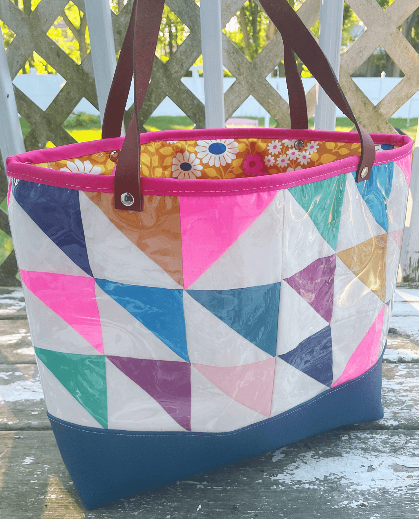 Playful triangle tote bag by Hungry Hippie