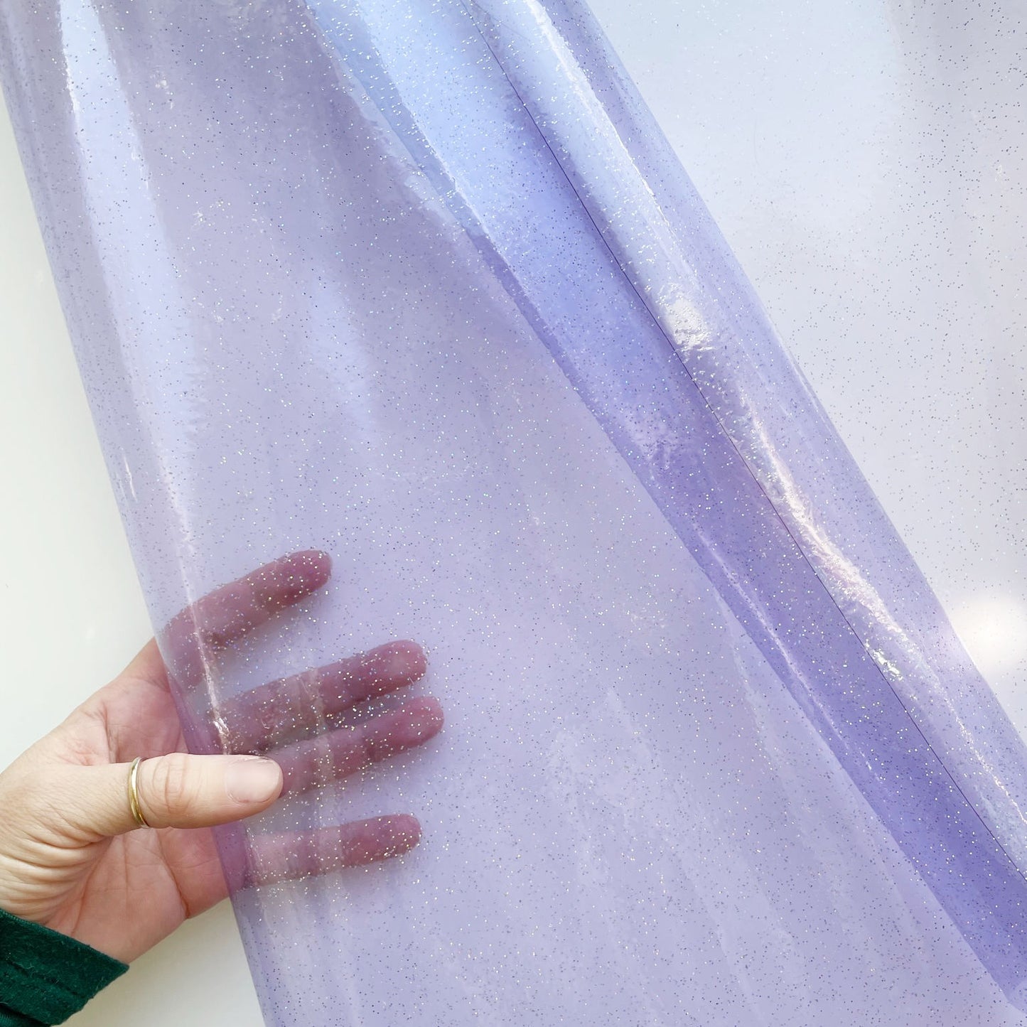 Purple Clear Glitter Vinyl