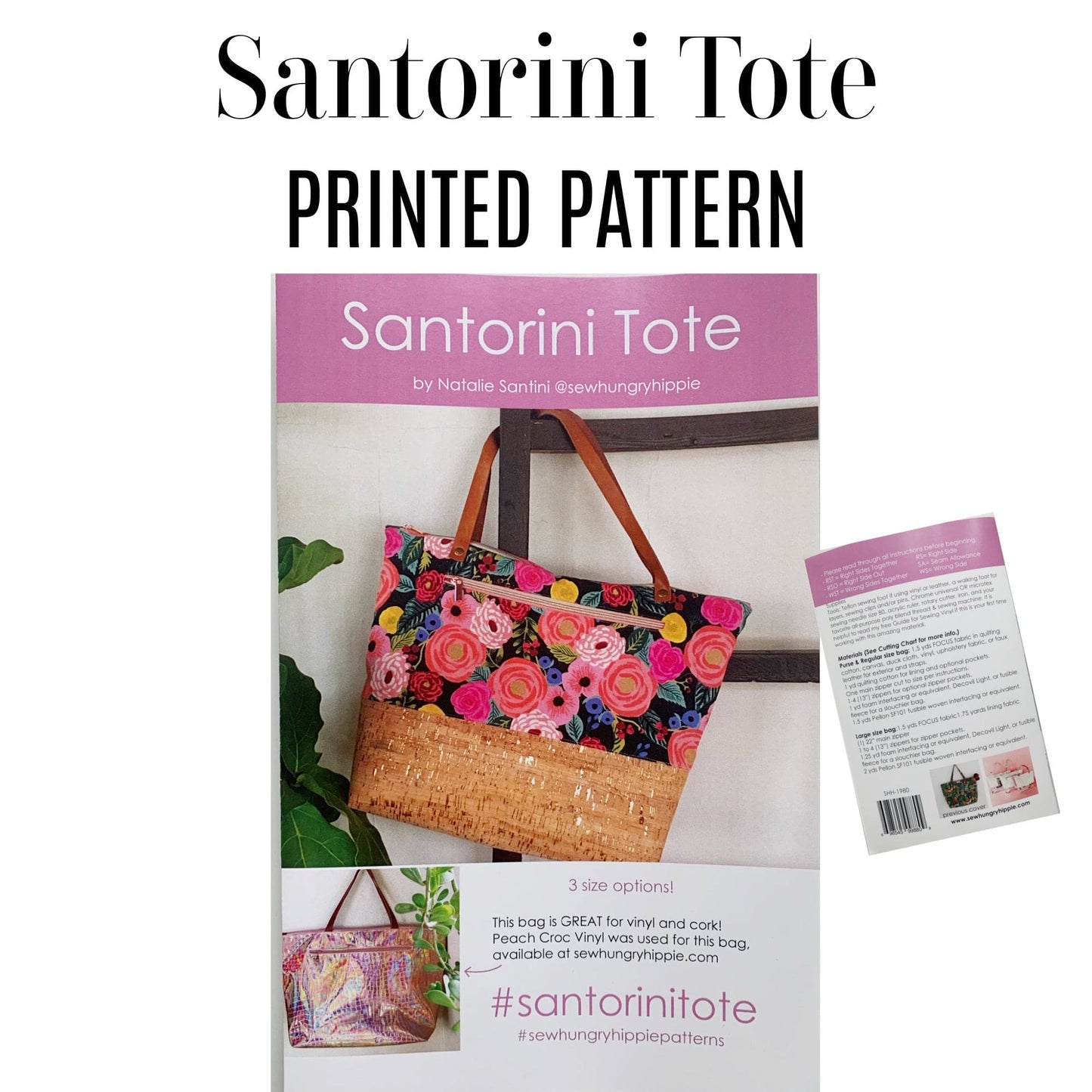 Santorini Tote Printed Pattern by Sew Hungry Hippie