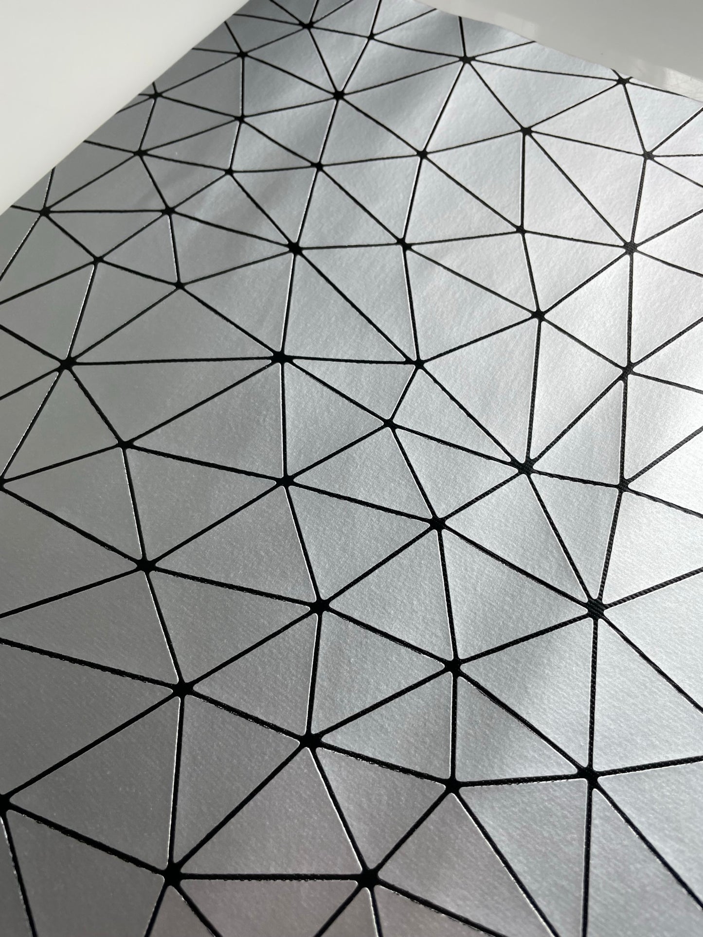 Geometric Silver Vinyl