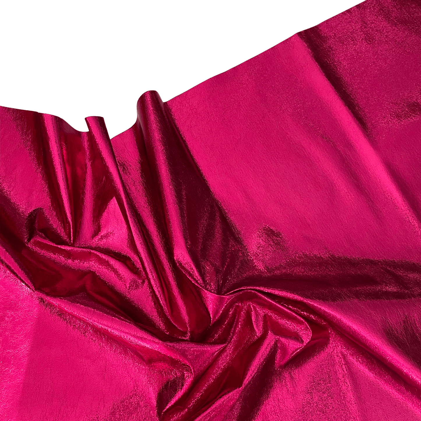 Soft red crimson metallic faux leather