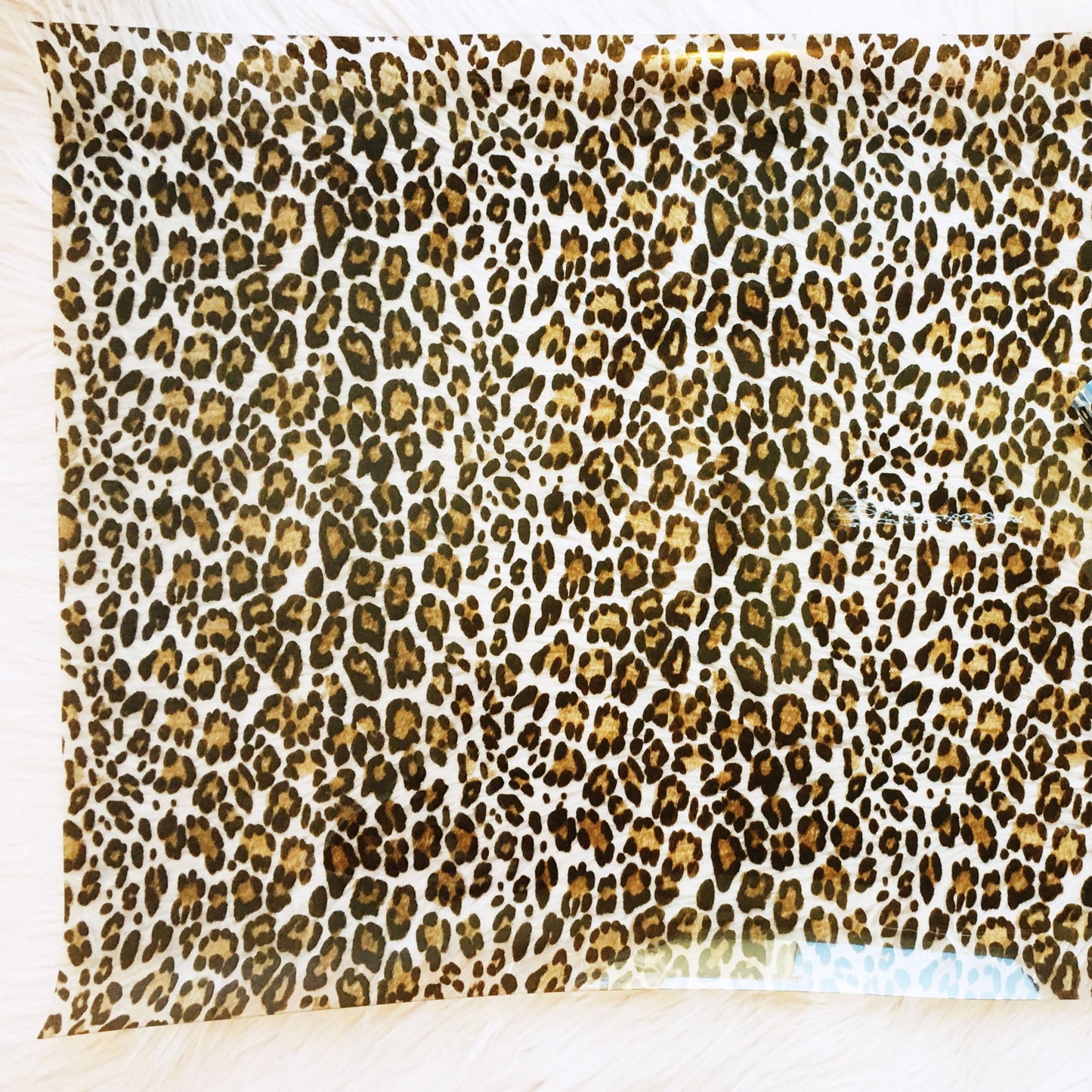 Leopard print vinyl sheet