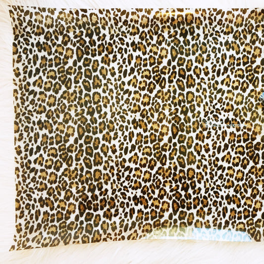 Leopard print vinyl sheet