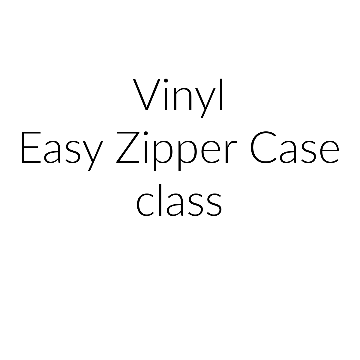 Vinyl Easy Zipper Case Class