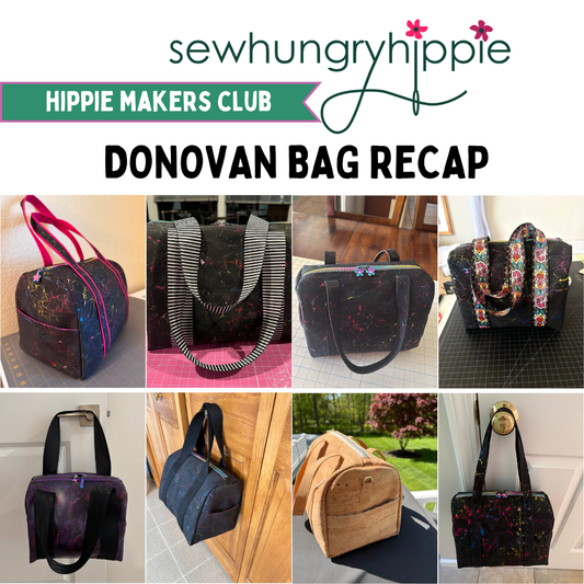 Donovan structured barrel cork bag sewing pattern by Sew Hungry Hippie