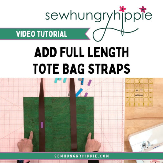 Adding full length straps to a tote bag