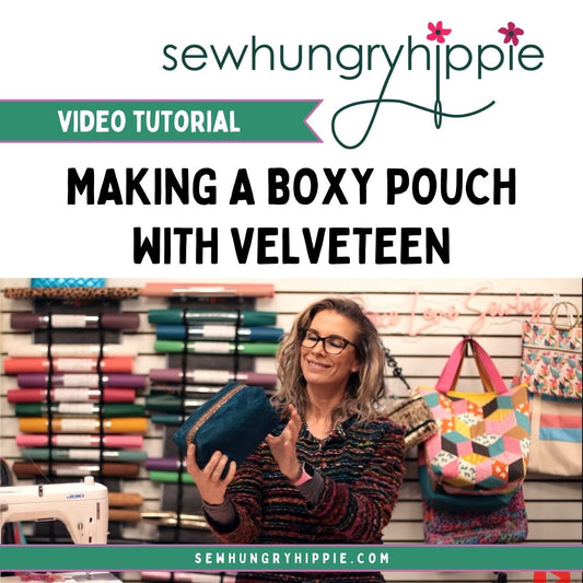Making a Boxy Pouch with Velveteen