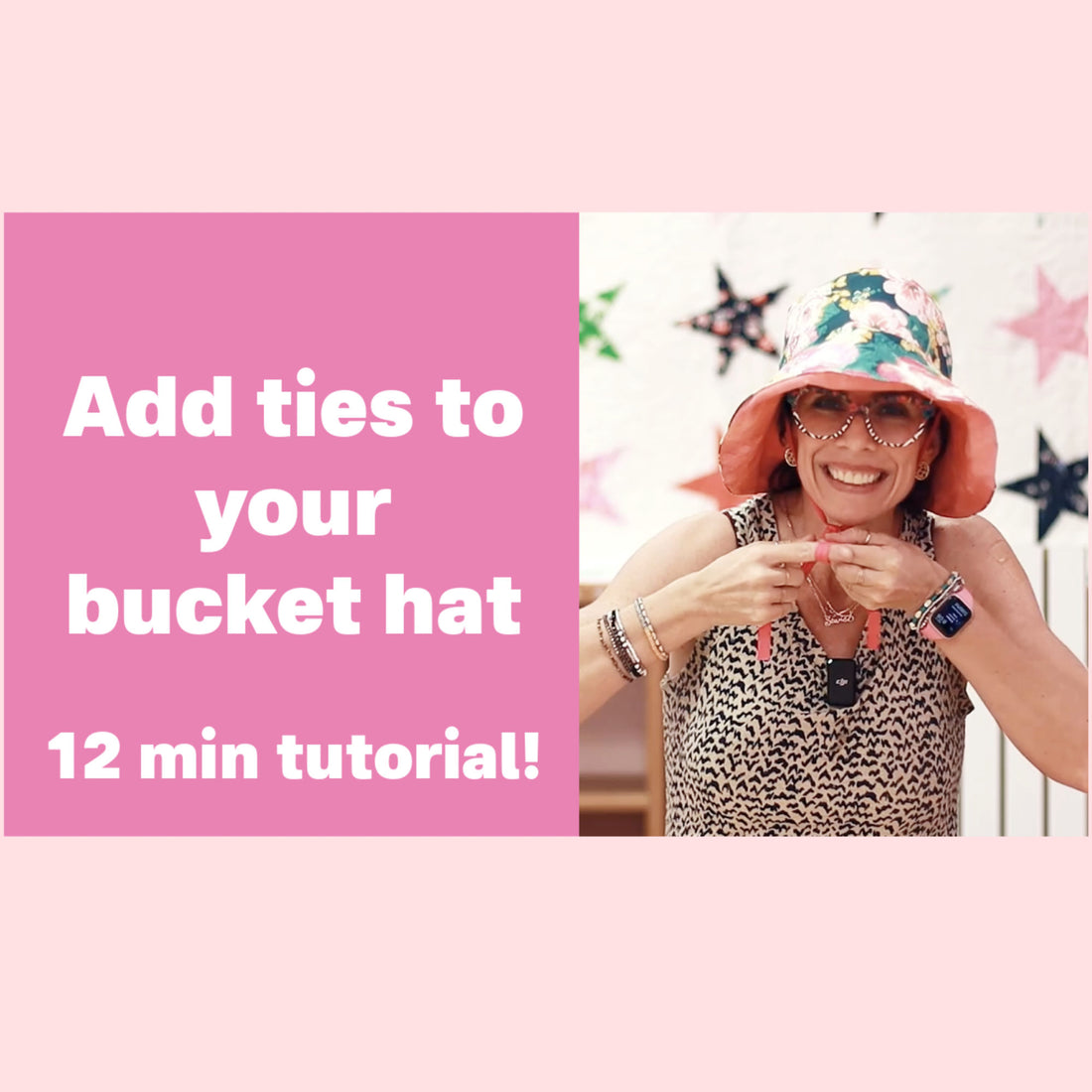 Add ties to your BARDOT BUCKET HAT