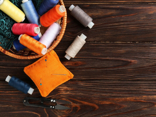 hand sewing canvas