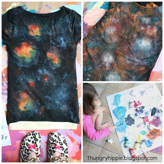 DIY Galaxy Nebula t-shirt tutorial