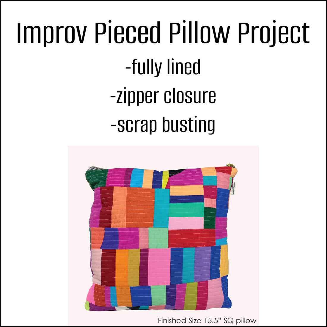 Lined Zipper Pillow pattern