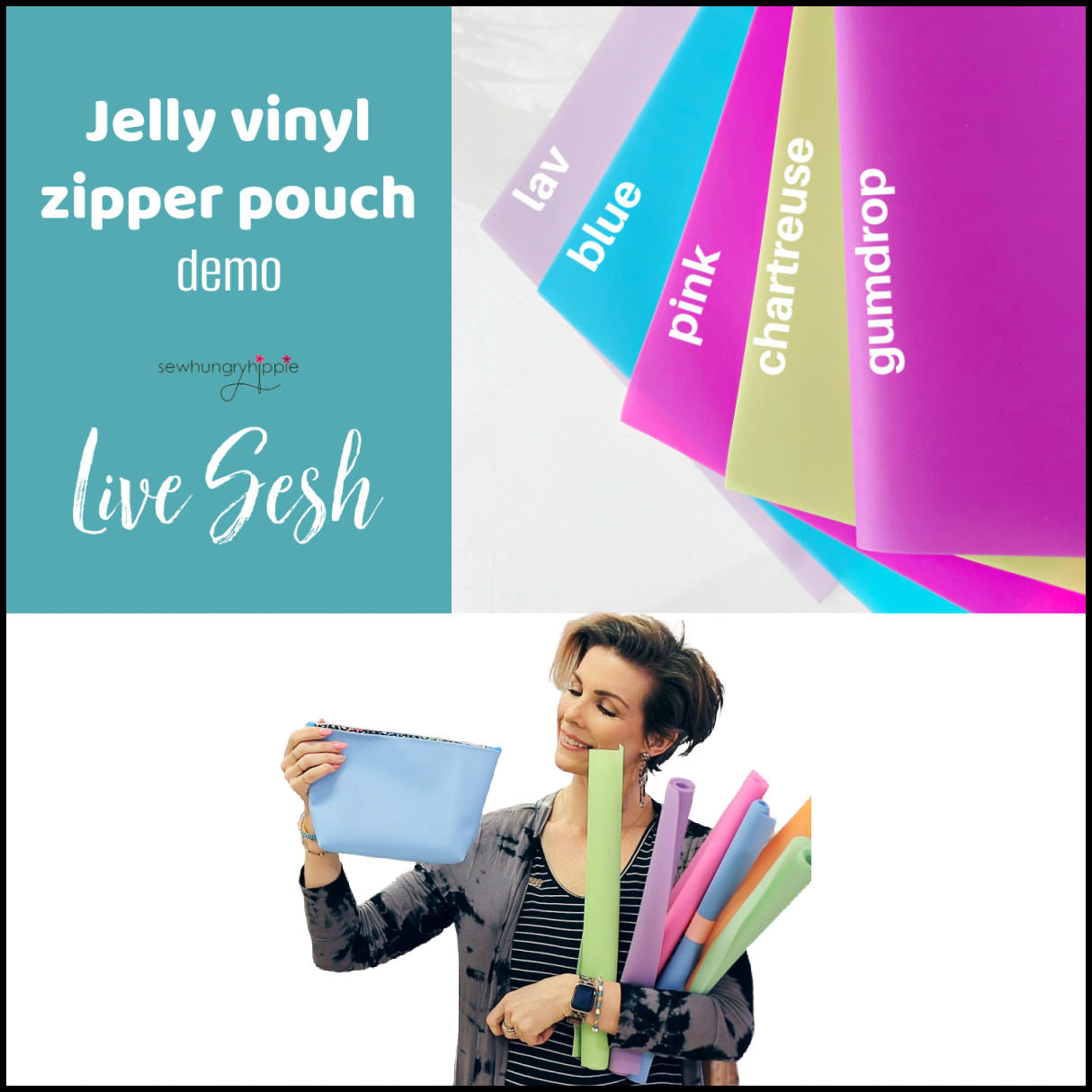 Jelly Vinyl Zipper Pouch demo SewHungryhippie