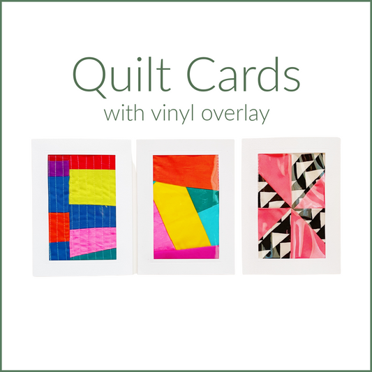 Quilt Cards with vinyl overlay