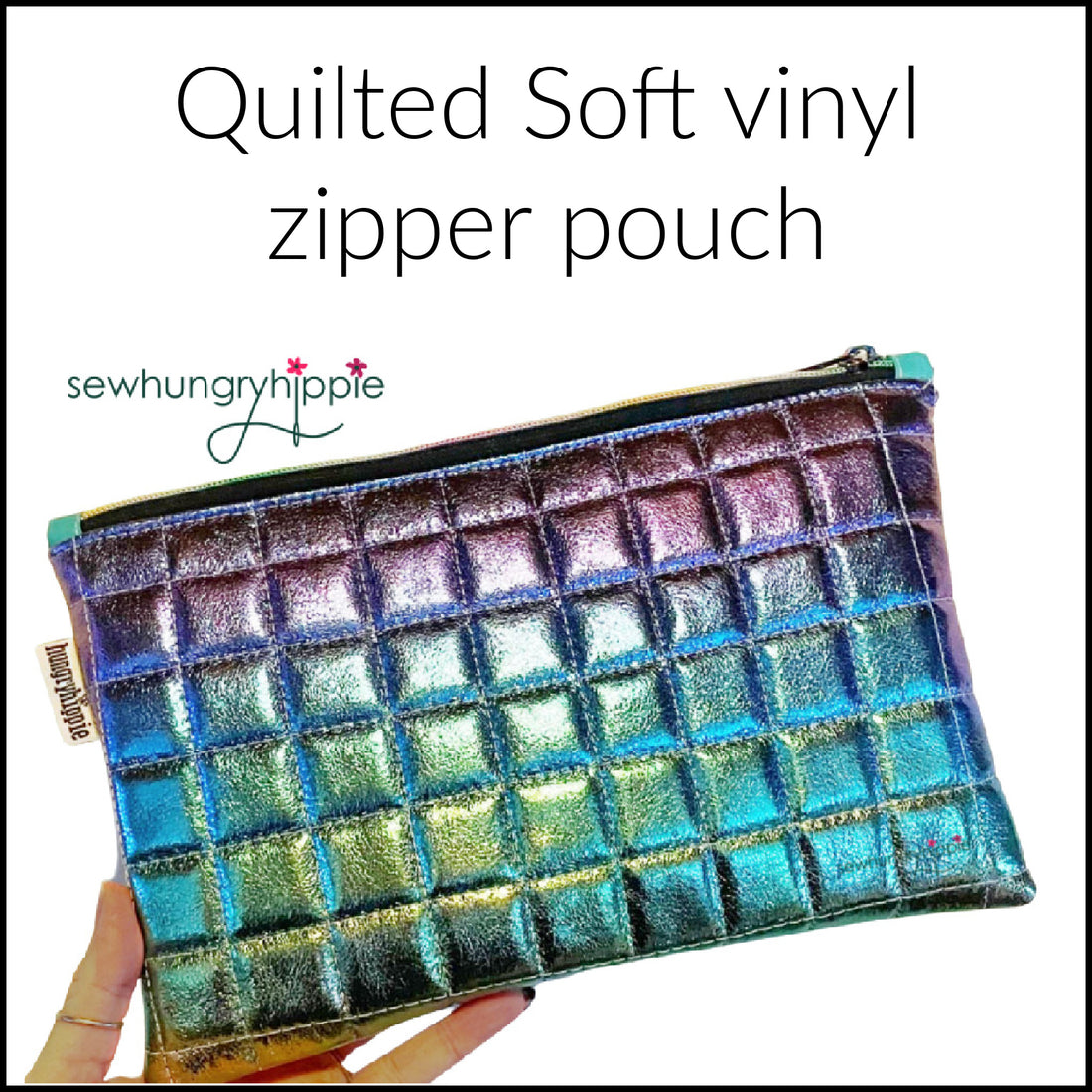 Quilted Soft Vinyl Zipper Pouch tutorial