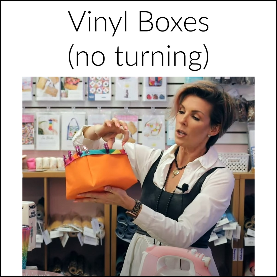 Square Vinyl Boxes tutorial - no turning