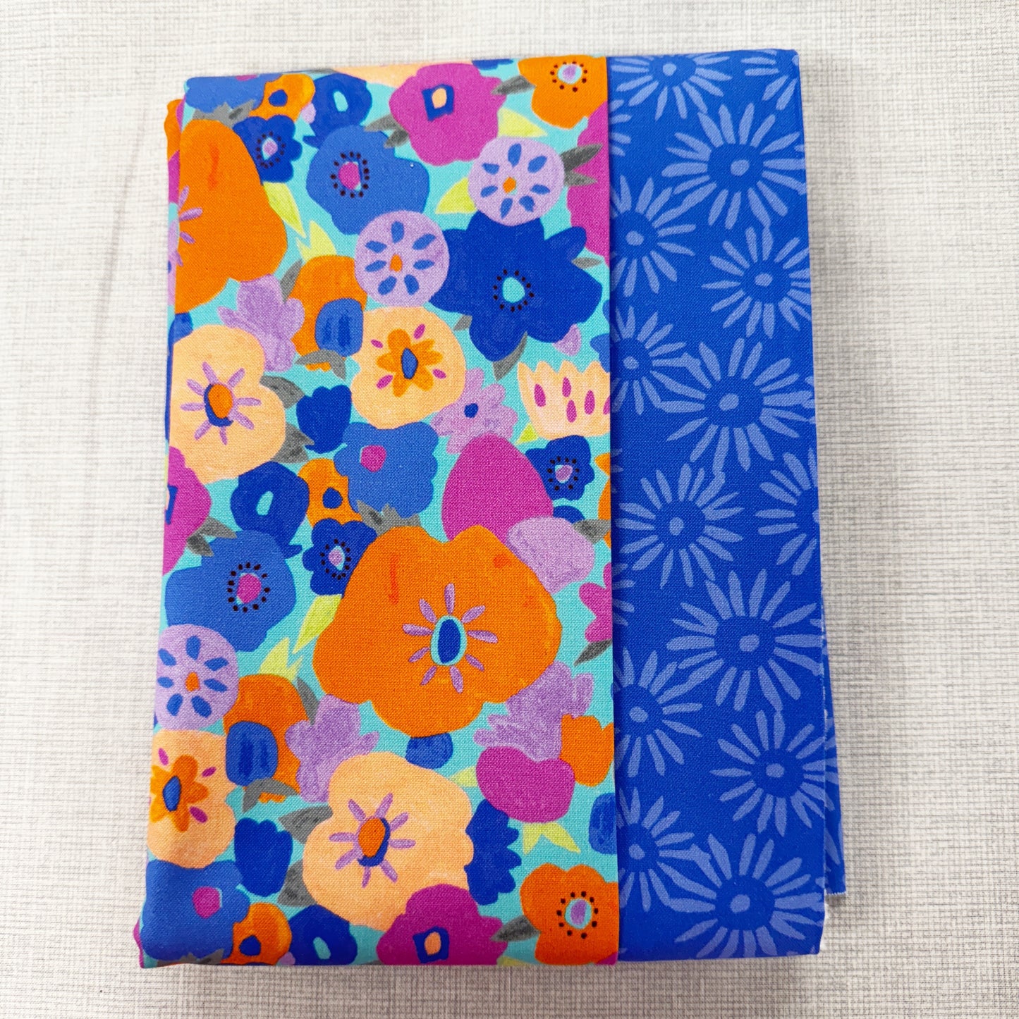 2 YD Bundle Blue and Flower Patch