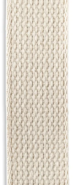 Natural woven cotton webbing 1.5”  per yard