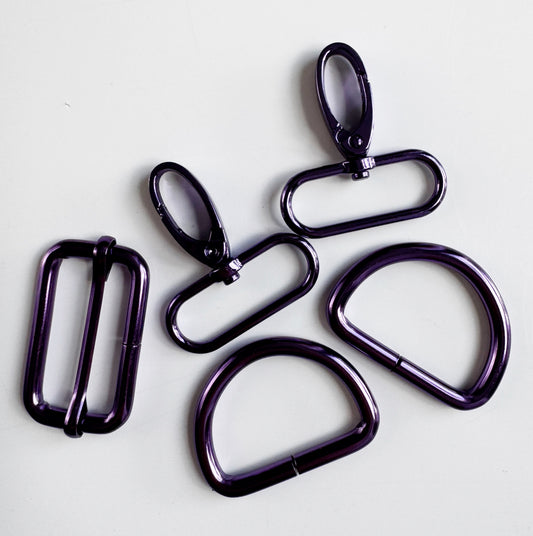 Sew Hungry Hippie 1.5 Inch Hardware Pack – Purple