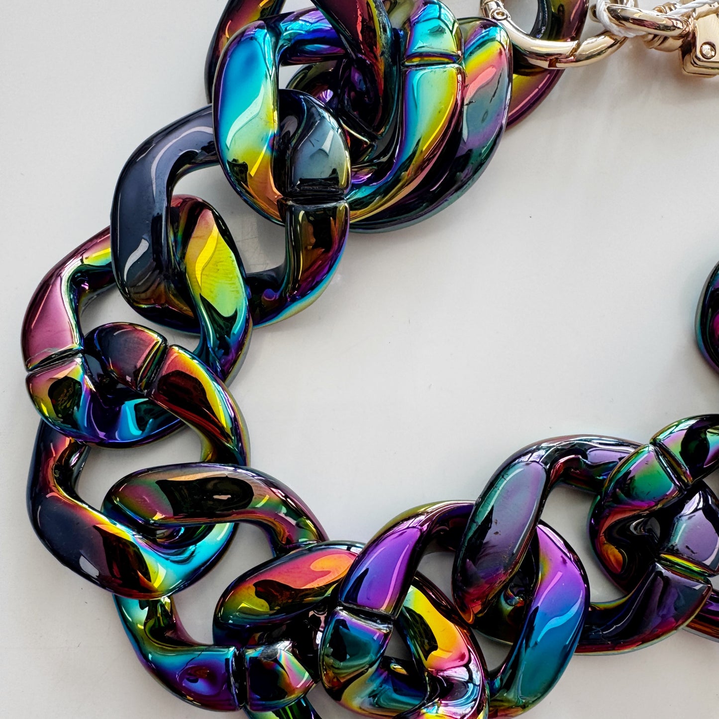 Acrylic Bag Chain - Oil Slick color