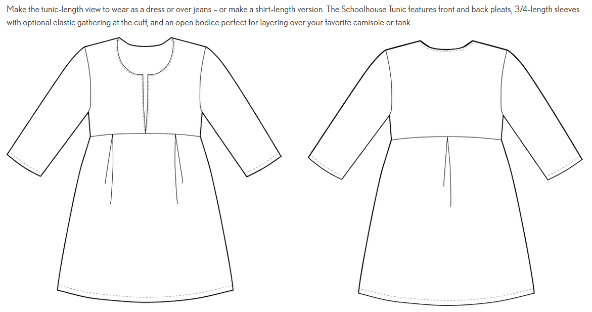 Schoolhouse Tunic sewing pattern for Sew Hungryhippie | SewHungryhippie