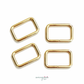 1" Gold Rectangle Ring Hardware Pack | Bag Making Supplies