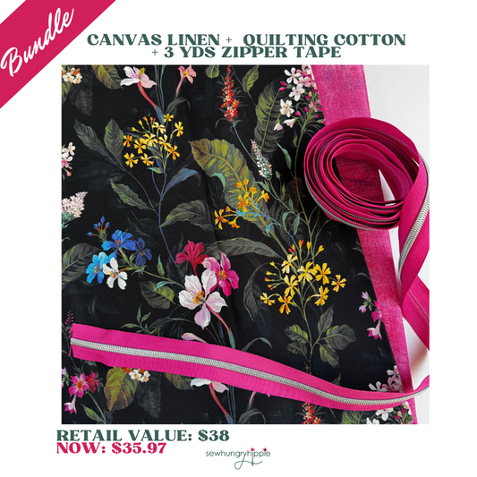Friday Matchup Bundle Floral Canvas Linen / Grunge QC / Zipper