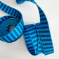 Bright Blue Striped Jacquard Woven Webbing – 1" Wide
