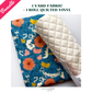 Blue Floral Fabric & Creamy White Quilted Vinyl Bundle – Bag Making Kit