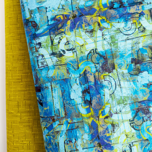 Two-yard premium quilting cotton fabric bundle featuring coordinating designer fabric for bag making, quilting, sewing, and craft projects.