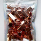 20-pack rose gold zipper pulls for #5 zipper tape, premium bag hardware for sewing and bag making.