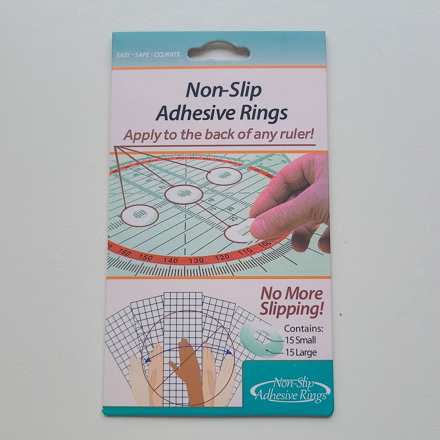 Non-slip adhesive rings