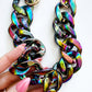 Acrylic Bag Chain - Oil Slick color