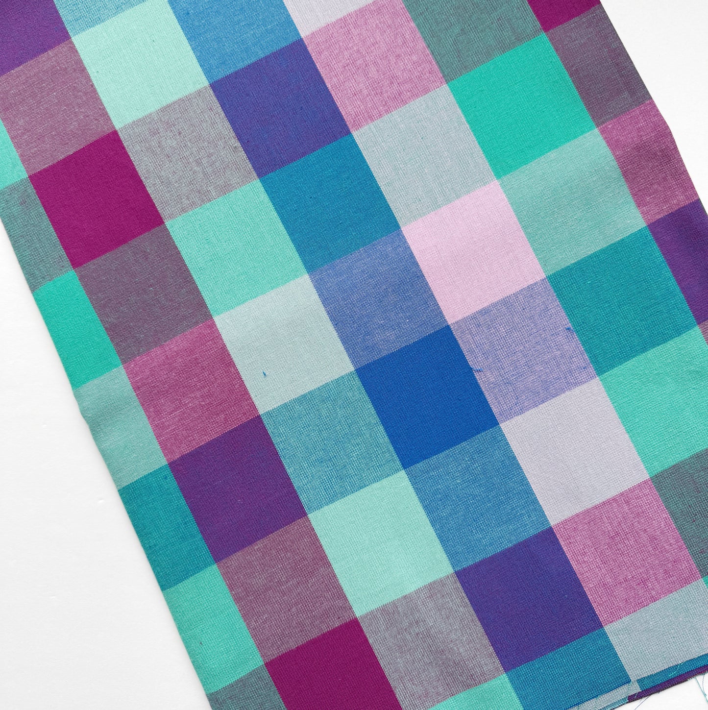 Anna Maria Plaid Sea per yard