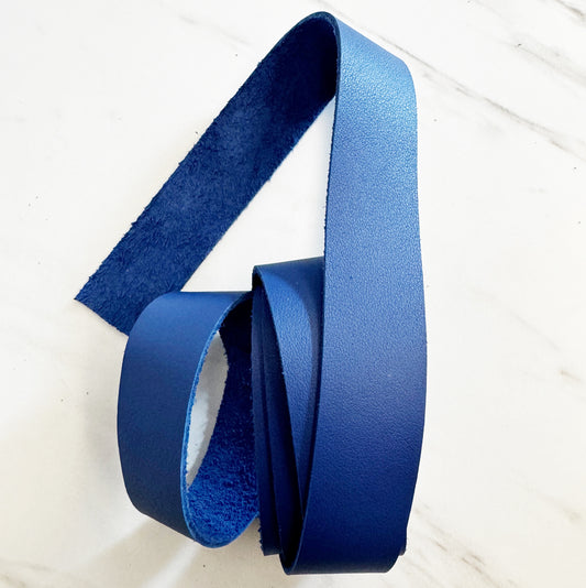 Leather Strap 1" Royal Blue