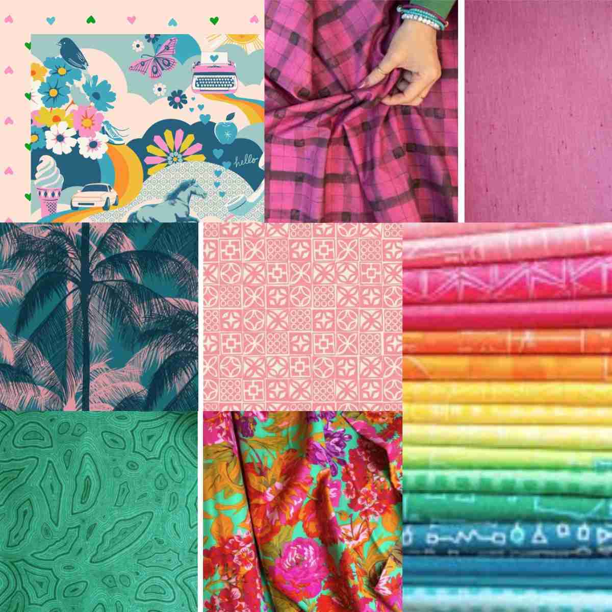 2 Yard Designer Fabric Bundle - 100% Cotton Quilting Fabric