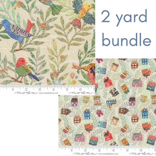 Paper Hamlet 2 yd bundle CREAM color