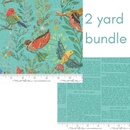 Paper Hamlet 2 yd bundle teal sky color