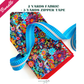 Art Floral Bright Bundle - 2 Yards Fabric & 3 Yards Zipper Tape