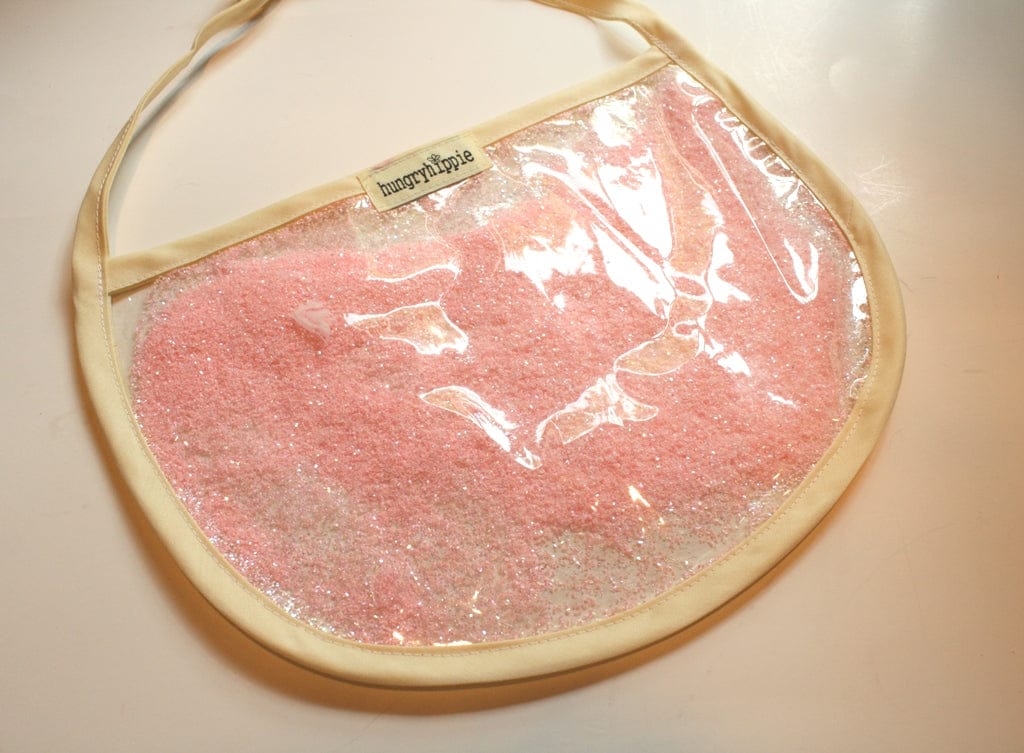 Pink bag with clear cover