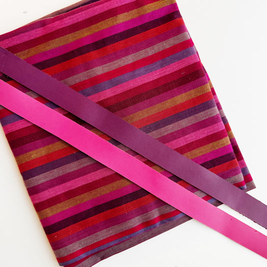 Kaffe narrow stripes + leather straps